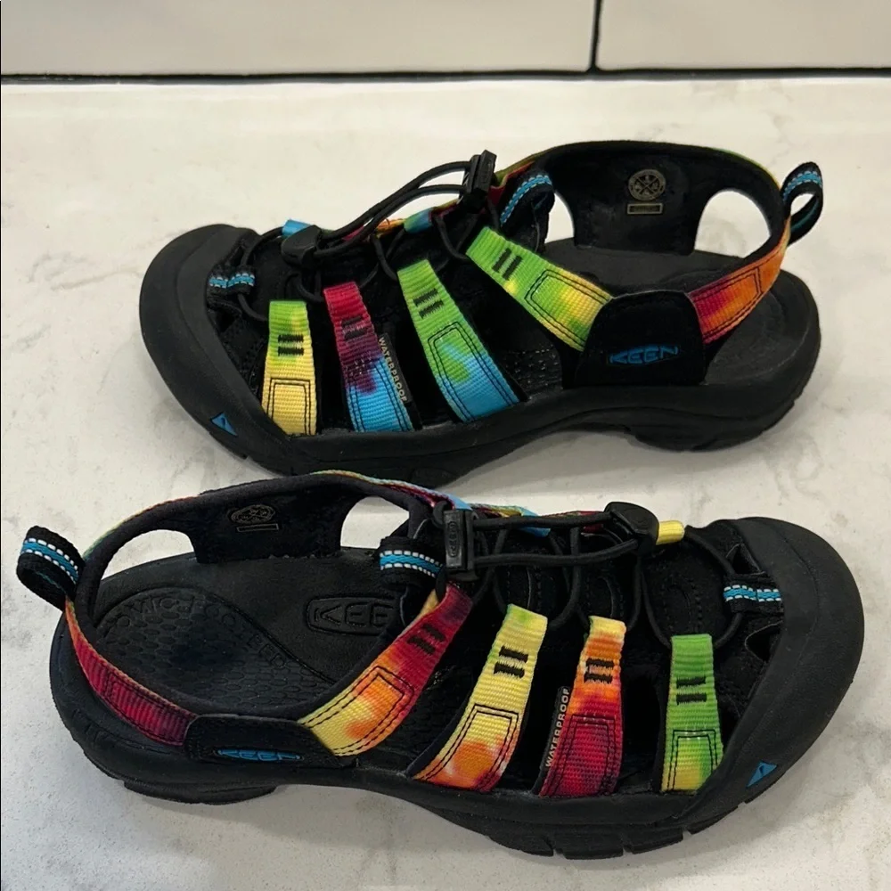 Keen Kids' Newport Retro Tye-Dye Adventure Waterproof Sandals